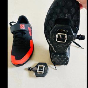 Adidas Five ten clipless shoes with clips and crankbrothers pedals